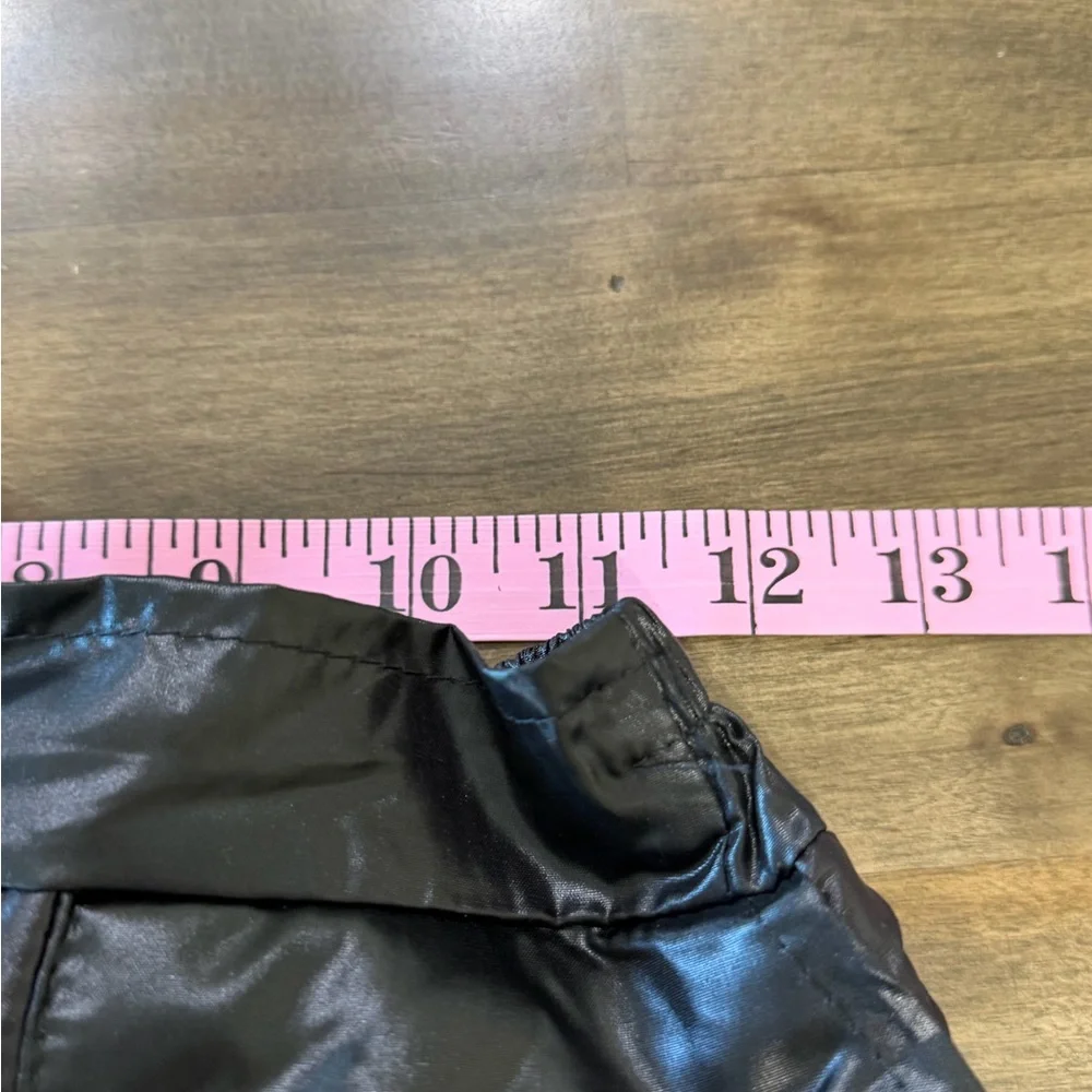 Women's Quilted Black Puffer Zip Front Skirt Size M #260771
